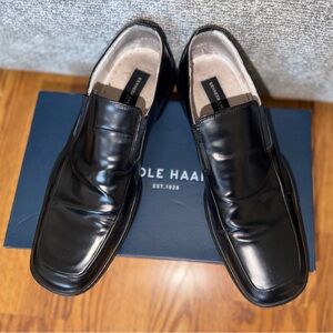 Cole Haan Men's Shiny Black Slip-On Loafers